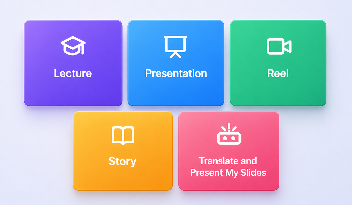 Adaptable learning and communication modes icon